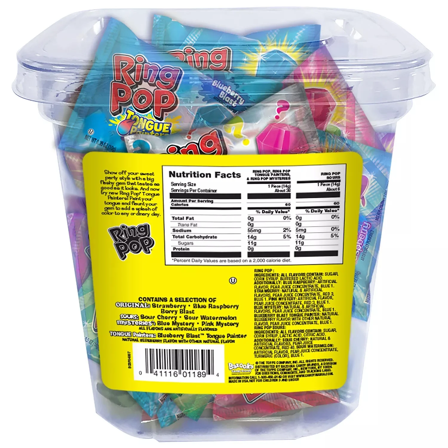 Ring Pop Candy Assorted Flavor Lollipops Party Pack (0.5 oz., 44 ct.) - Image 2