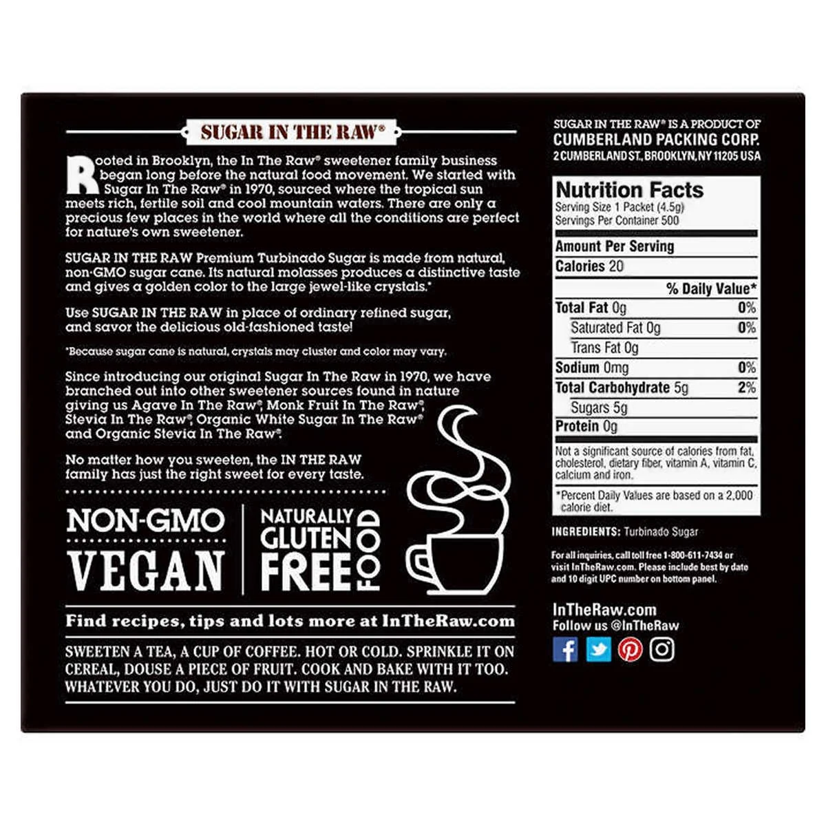 Sugar in the Raw Turbinado Cane Sugar, 4.5 g, 500 Count - Image 3