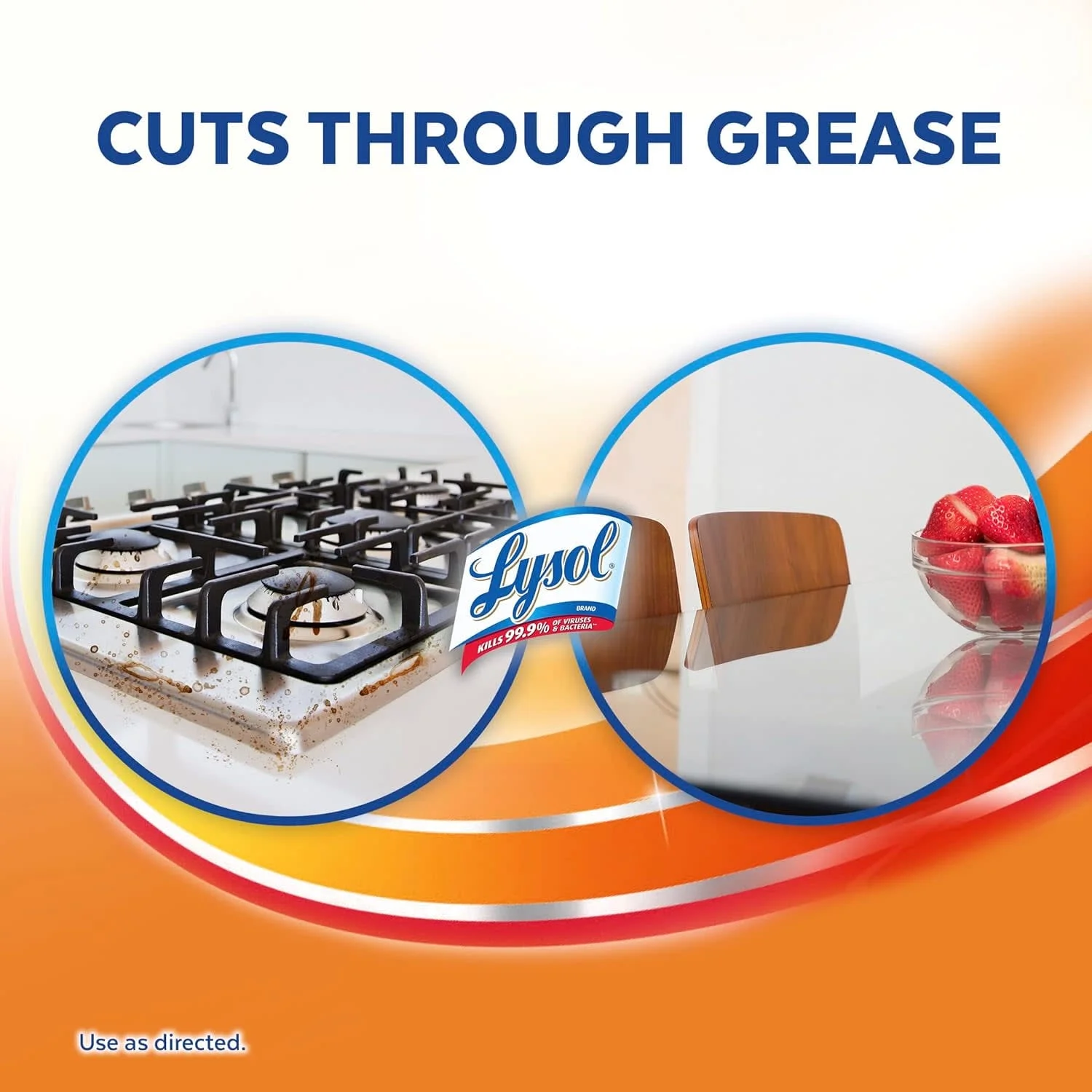 Lysol Kitchen Pro Antibacterial Cleaner Spray for Kitchens, Countertops, Ovens, and Appliances, Citrus Scent, 22 oz - Image 7