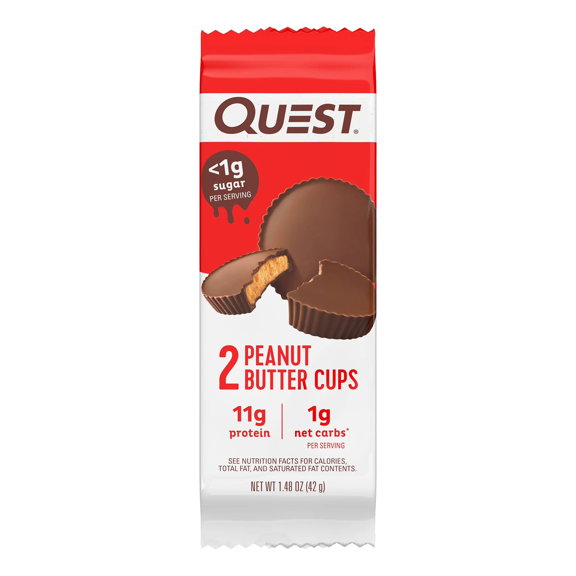 Quest Nutrition Peanut Butter Cups, High Protein, Low Carb, Gluten Free, Keto Friendly, 4ct - Image 3